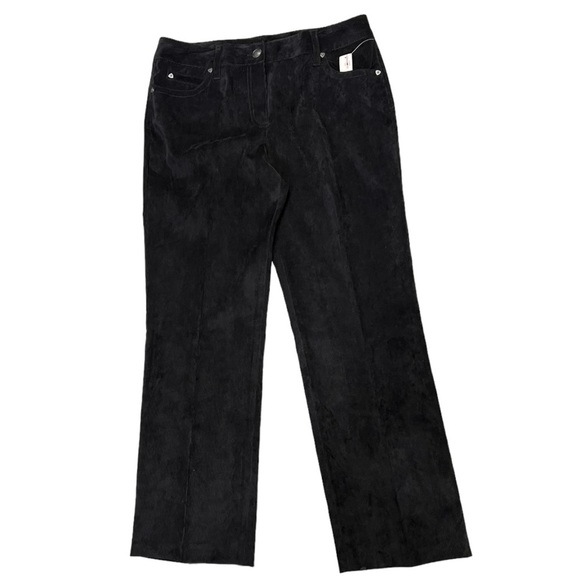 ND Black Corduroy Straight Leg Pants Size 10P - Picture 1 of 11